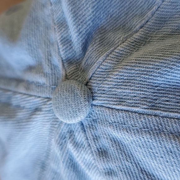 YUMS distressed lt blue denim baseball hat  Adjustable - Picture 4 of 11